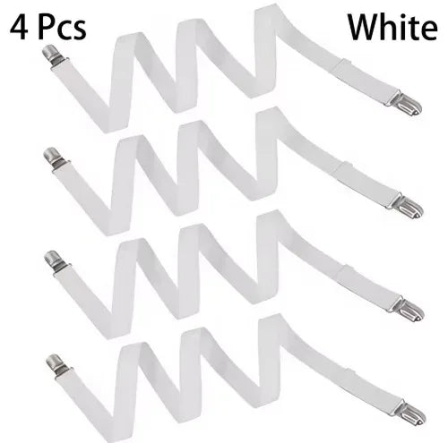 4PCS Double Clip Sheet Fasteners - Versatile Sheet Clips for Bed Sheets and Sofa Covers with Non-slip Adjustment