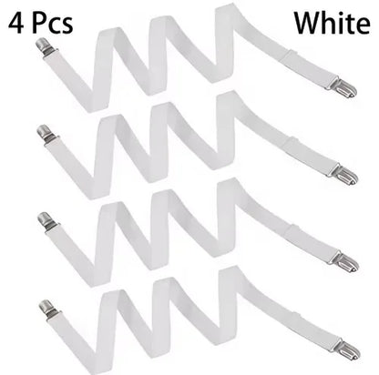 4PCS Double Clip Sheet Fasteners - Versatile Sheet Clips for Bed Sheets and Sofa Covers with Non-slip Adjustment