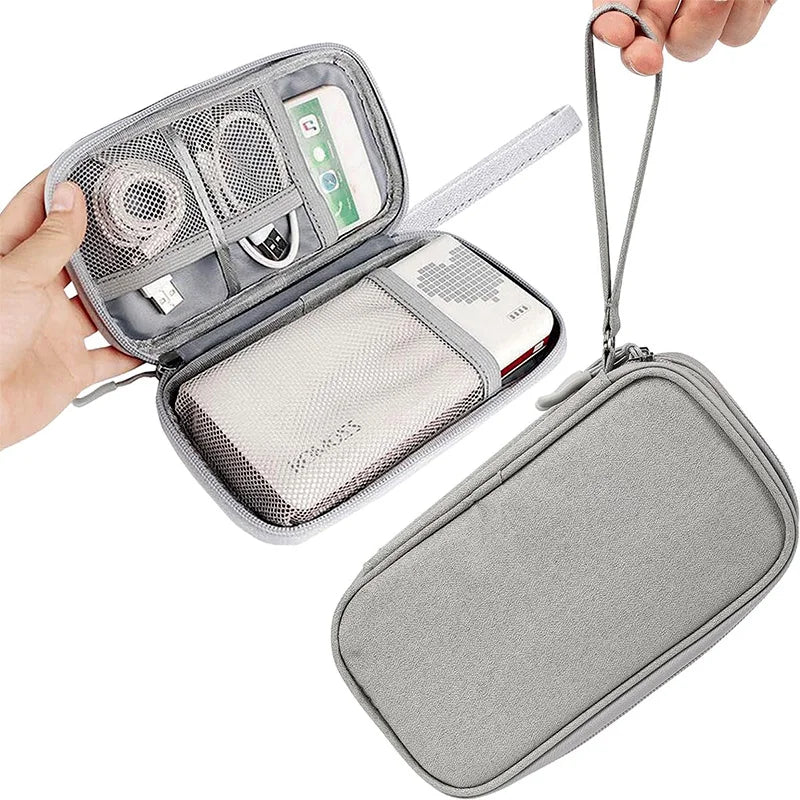 NEW Travel Organizer Bag USB-Cable Storage Organizers Pouch Carry Case Portable Waterproof Double Layers Storage Bags Cable Cord