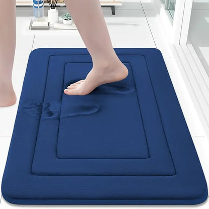 Thickened flannel absorbent floor mat entrance carpet bathroom mat entrance anti-slip mat entrance door mat toilet mat