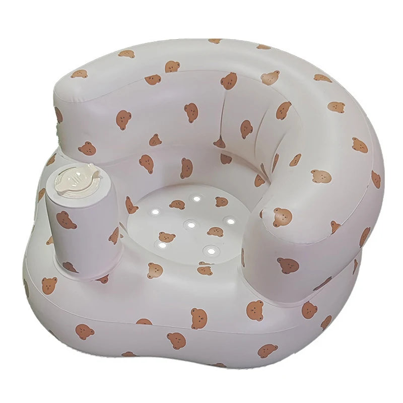Inflatable Baby Sofa for Babies 3 Months & Up,Children Inflatable Sofa,Baby Seats for Infants, Blow Up with Built in Air Pump