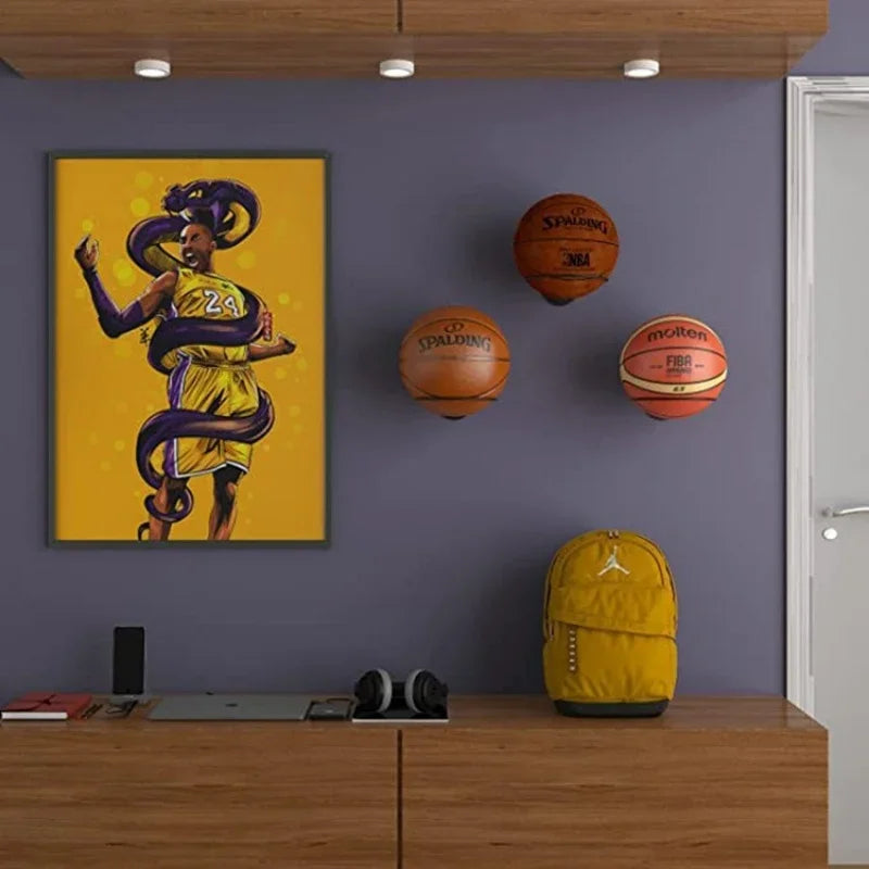 1PC Iron Basketball Football Volleyball Storage Rack Household Wall Mounted Ball Rack Wall Storage Rack