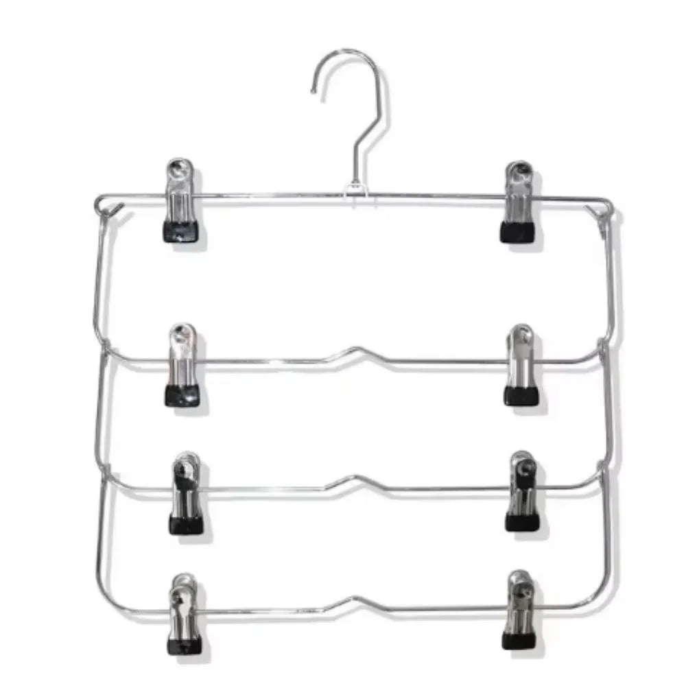 Multi-Functional Home Non-Slip Metal Pants Rack New Creative Stainless Steel Seamless Hanger Simple Storage Skirt Rack