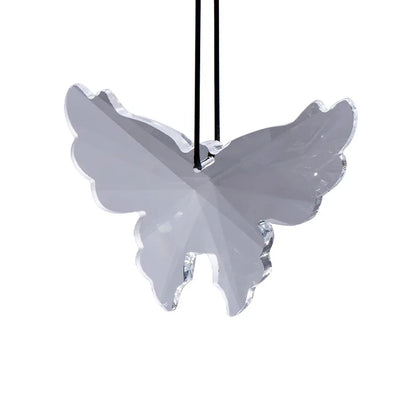 Crystal Butterfly Prism Pendant Light Sun Catcher Rainbow Captor Christmas Tree Decoration Hanging Sunshade Lighting Decor