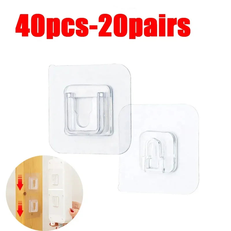 Double-Sided Adhesive Wall Hook on Hangers Stickers Hooks Wall Mount Self Adhesive Hook in The Bathroom for Kitchen Organizer