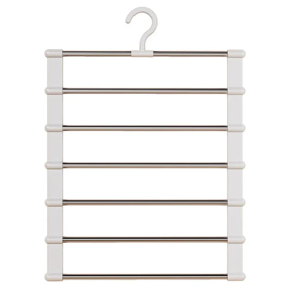 Multi-layer Pants Hanger Foldable Non-slip Clothes Rack Wardrobe Space Saving Organizer for Trousers Scarf Storage