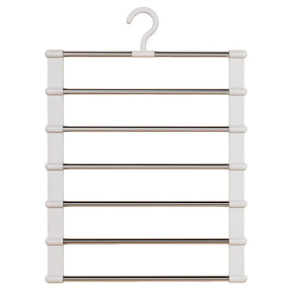 Multi-layer Pants Hanger Foldable Non-slip Clothes Rack Wardrobe Space Saving Organizer for Trousers Scarf Storage