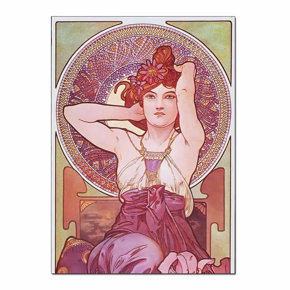 Art Nouveau Retro Poster Abstract Wallpaper Print Canvas Painting Wall Art Picture for Living Room Home Decor Aesthetic Mural