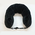 2026 NEW Fashion Travel Pillow With Storage Pouch, Adjustable Polyester Neck Support, Comfortable & Lightweight
