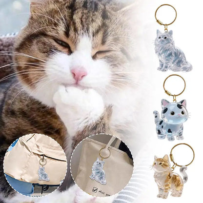 Cute Cat Dog Pet Hair Storage Box Keychain Bag Hanging Decoration Cat Hair Transparent Creative Souvenir,Pet Memorial Ideal Gift