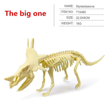 12pcs/set Jurassic Dinosaurs Skeleton Model Archaeology Tyrannosaurus Pterosaur Home Decor Toys For Children Christmas Gifts
