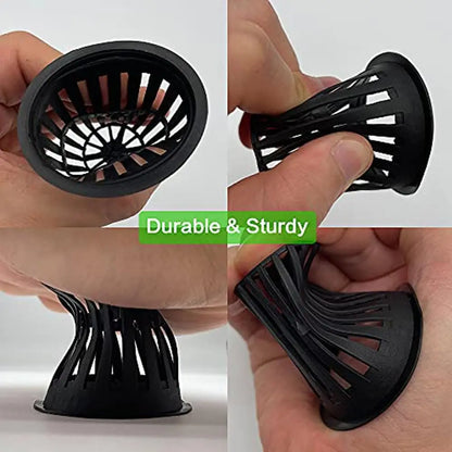 50/100Pcs 2 Inch Heavy Duty Net Pots Hydroponic Cups Garden Slotted Mesh Net Cups Plant Nursery Net Pots for Hydroponics