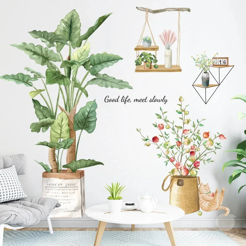 Large Nordic Tree Wall Stickers Living Room Decoration Bedroom Home Decor Art Removable Decals for Background Decorative Posters