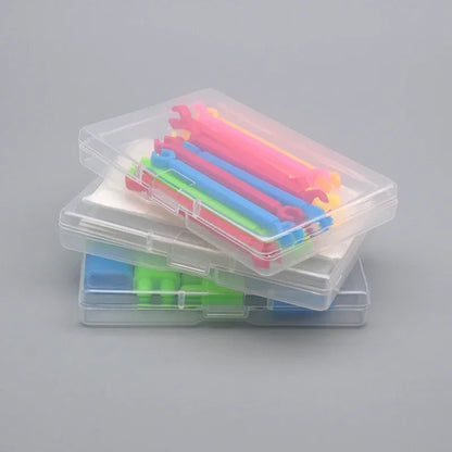 5 transparent plastic storage boxes can accommodate small items, small toys, decorations, small cards, sorted storage, not messy