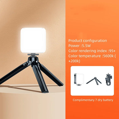 5.5W Pocket Fill Light Portable LED Video Mini Fill Light For Camera Smartphone GoPro Laptop Selfie Adjustable Photography