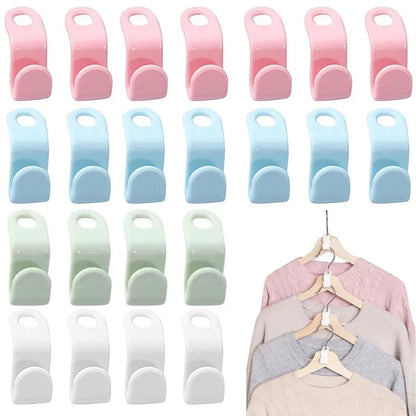 10Pcs Clothes Hanger Connector Hooks Magic Heavy Duty Cascading Connection Space Saving Extenders Clips For Organizer Closet