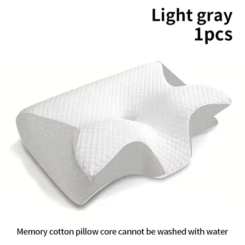 1pc Memory Foam Cervical Pillow, 2 in 1 Ergonomic Contour Orthopedic Pillow for Neck Pain, Contoured Support Pillows,Neck Pillow
