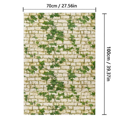 70cm*1M 3D Brick Pattern Wall Panels Wallpaper DIY Waterproof for Living Room Bedroom Kitchen Background Wall Decoration