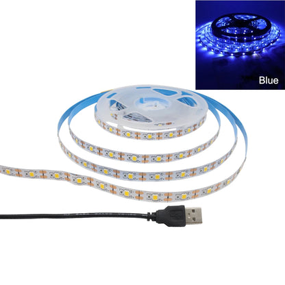 5V Black USB LED Strip Light SMD 2835 Warm White Red Yellow Blue Flexible Lighting Ribbon TV Background Tape Home Decor Lamp