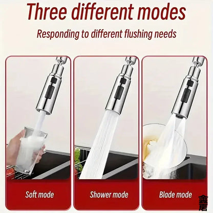 3 Modes Anti-Splash Shower Sprayer Kitchen Filter Faucet Extender  Water Saver Home Universal Faucet