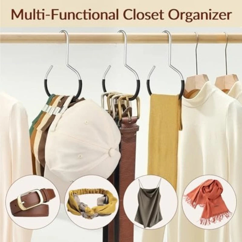 Durable Circle Ring Hat Hanger Non-marking Non-slip Hat Storage Hook Scarf Towel Tie Hanging Rack Hats Display Rack Saving Space