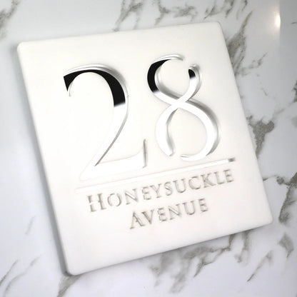 Personalized Custom Acrylic Modern House Numbers Sign Door Address Street 3D Letter Number Plaques Outdoor Name Home Decor Plate