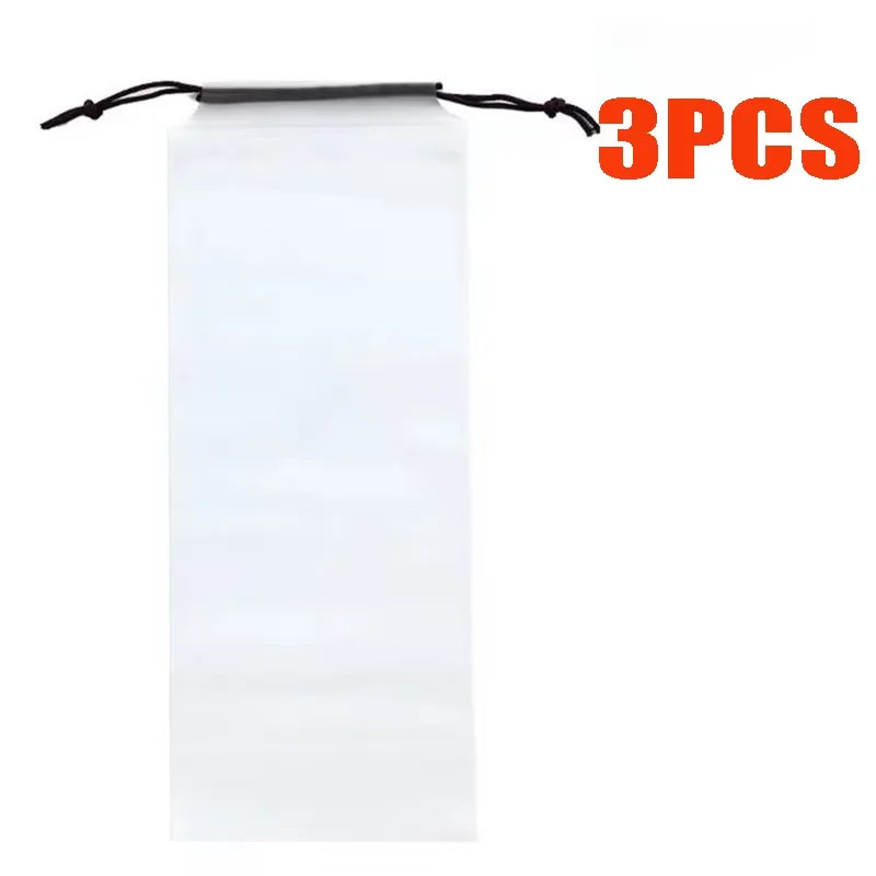 Umbrella Storage Bag Translucent Plastic Waterproof Anti-dirty Umbrella Cover Reusable Portable Drawstring Bags Home Storage