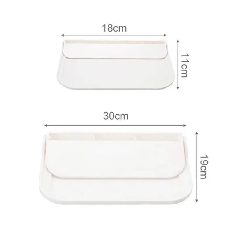 1pc Foldable Wall-mounted Shelf, For Bathroom, Toilet, Kitchen, Bedside, No Drilling Phone Storage, Wifi Router Storage