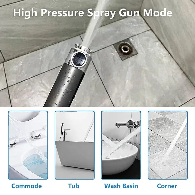 Handheld Shower Head with ON/OFF Switch 3 Modes High Pressure Water Saving Filter Powerful Massage Spa for Bathroom