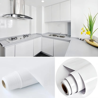 Kitchen countertop White Self-adhesive Wall Wallpaper Self Adhesive Autohesion Wallpapers Home Decor Waterproof Cabinet Sticker