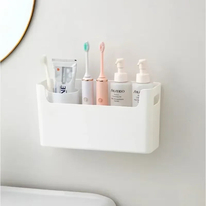 Non Perforated Cling Film Rack Inside Cabinet Wall Shelf Spice Rack Dish Drying Rack Kitchen Organizer for Home Storage