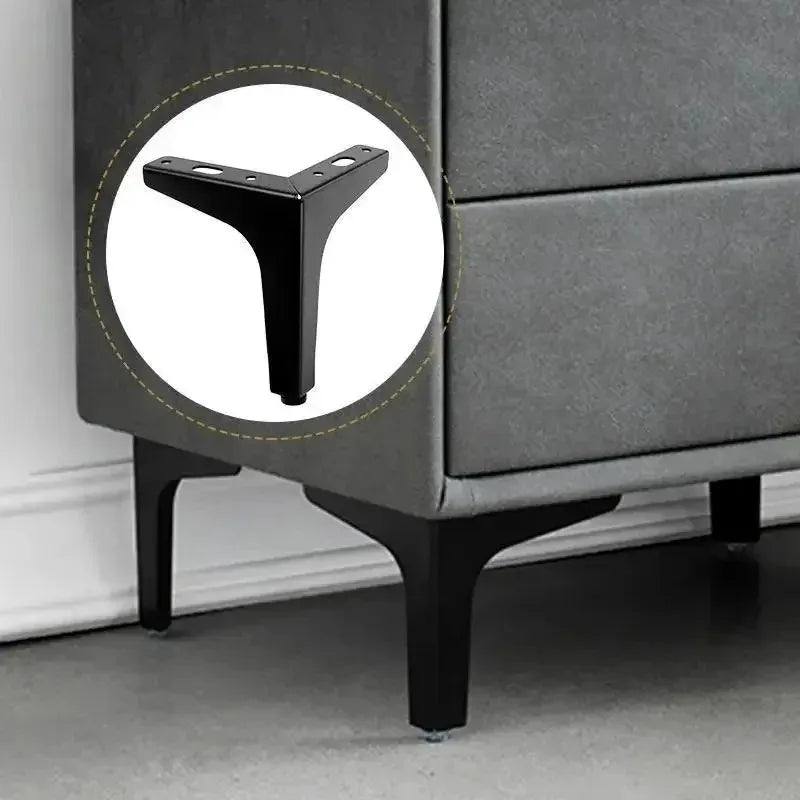 4Only gold black metal furniture legs included：Modern Minimalist Style，Suitable for Sofa/Cabinet/Table Heightening Foot Pads