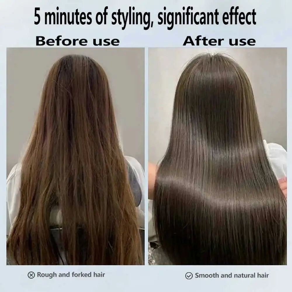Professional 2-in-1 Hair Dryer and Straightener Negative Ion Iron Long Lasting Styling Tool Wet and Dry Straightener
