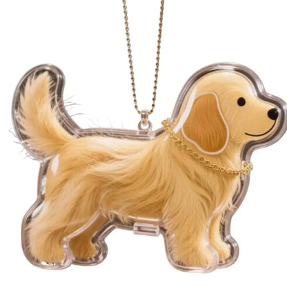 Cute Cat Dog Pet Hair Storage Box Keychain Bag Hanging Decoration Cat Hair Transparent Creative Souvenir,Pet Memorial Ideal Gift