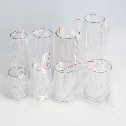 DIY Pinstripe Cylindrical Candle Mold 3D Flat Top Cylindrical Candle Making Supplies Durable and Easy To Release Plastic Mould