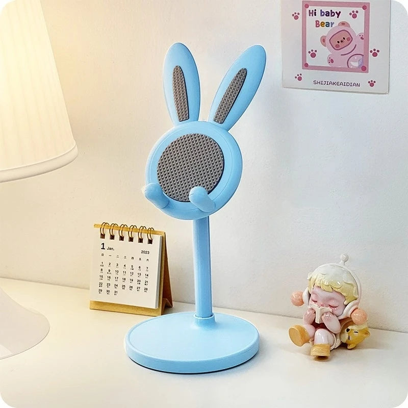 Cute Rabbit Mobile Phone Stand Desktop Can Be Lifted And Adjusted Desktop Lazy Person Selfie Watch Video Music Support Bracket