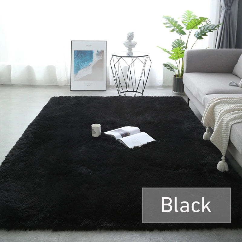 Fluffy  Carpet Living Room Plush Lounge Rug in The Bedroom Floor Mat Soft Velvet Carpets For Children Kids Decoration  ﻿