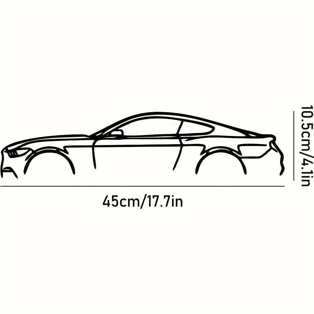 HelloYoung Metal Racing Car Wall Art Durable Sports Decor for Kids Room