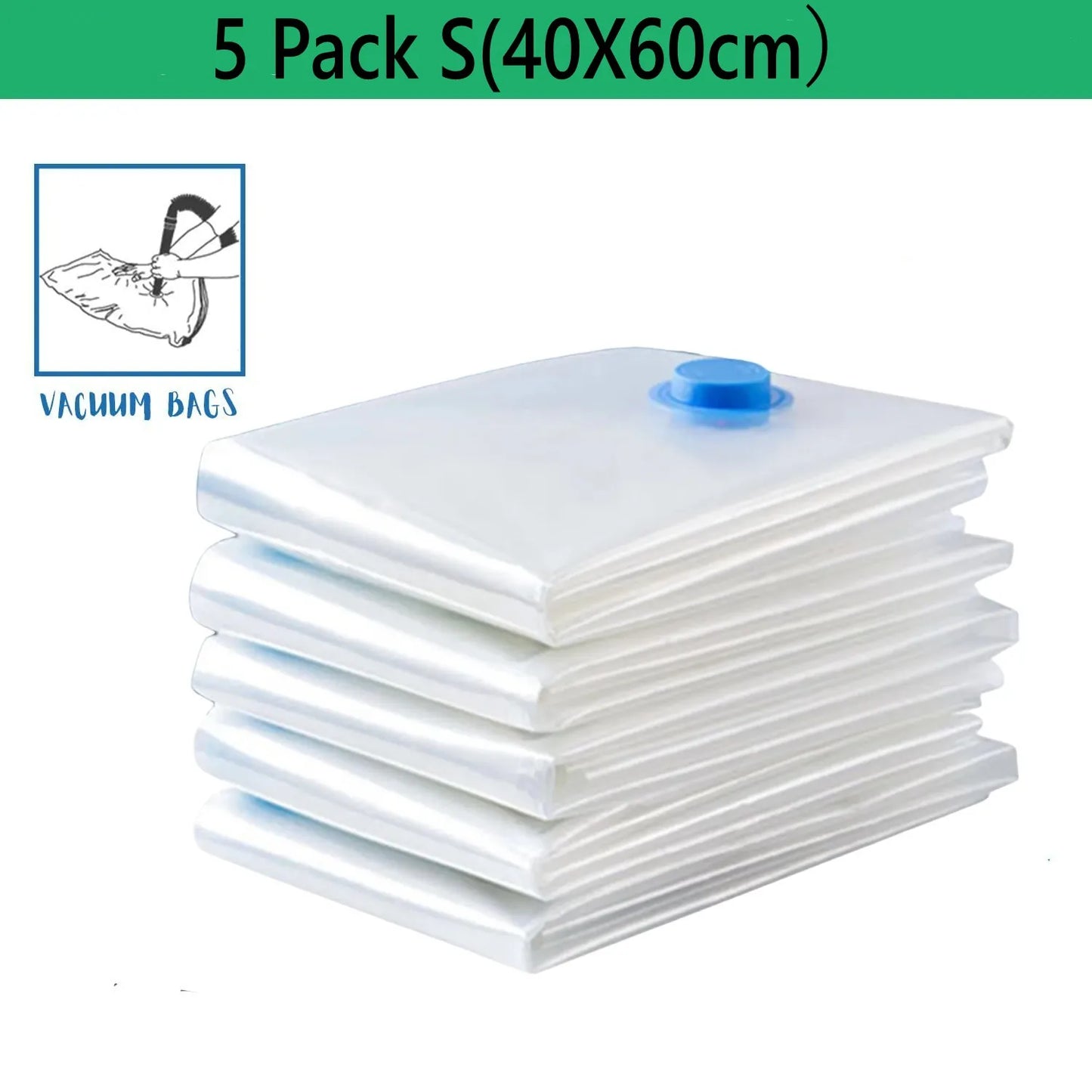 3-5PCS Vacuum Storage Bags, Space Saver Bags  Compression for Comforters and Blankets Clothes Travel Packing Organizer