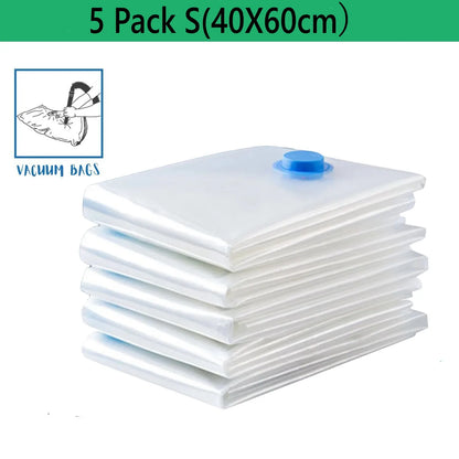 3-5PCS Vacuum Storage Bags, Space Saver Bags  Compression for Comforters and Blankets Clothes Travel Packing Organizer