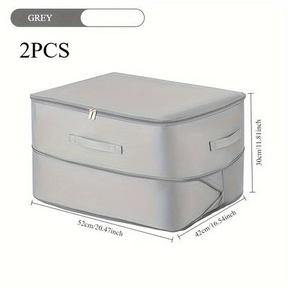 Heavy-Duty Self-Compressing Storage Bag - Portable Organizer for Clothes, Blankets & Quilts, Ideal for Closet Organization