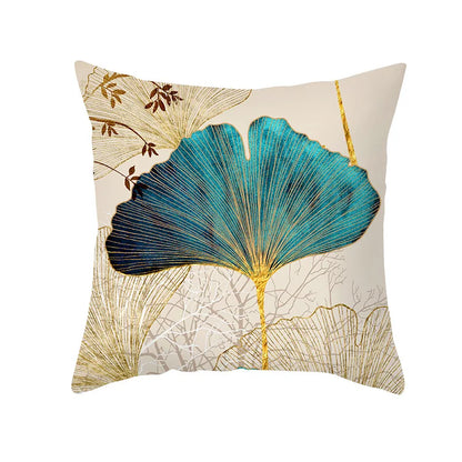 1pc Short Plush Printed Ginkgo Leaf Pattern Pillowcase - Soft and Cozy Plush Design forComfortable Sleep(Without Pillow Insert)