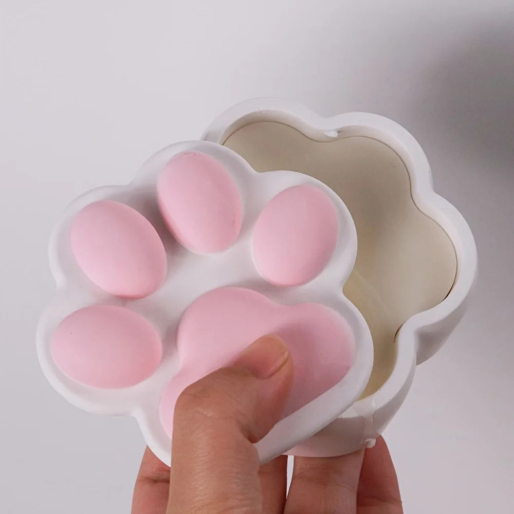 Cat Claw Storage Box Silicone Mold DIY with Lid Candle Jar Crafts Making Plaster Concrete Resin Ashtray Casting Molds Home Decor