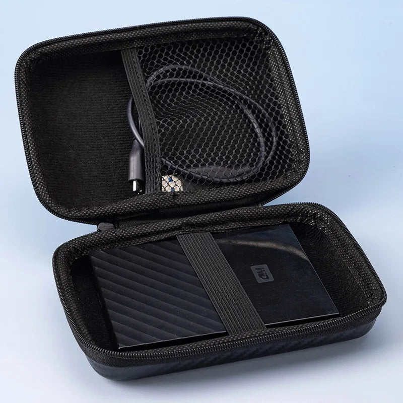 1/2pcs Portable Eva Storage Bag Zipper Pouch Mobile Phone Charger Protection Bag Mobile Hard Disk Bag U Disk Data Cable Storage