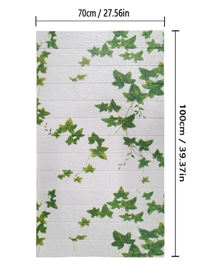 70cm*1M 3D Brick Pattern Wall Panels Wallpaper DIY Waterproof for Living Room Bedroom Kitchen Background Wall Decoration