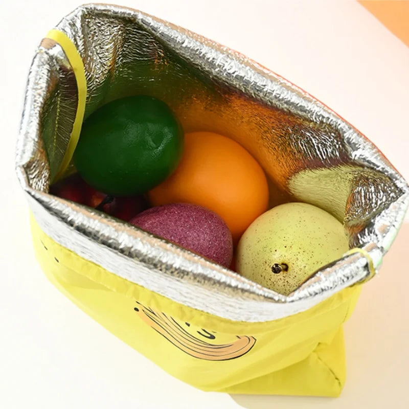 Fruit Vegetables Storage Bag Drawstring Bag for Refrigerator Freshness Travel Storage Insulated Aluminum Film Bags