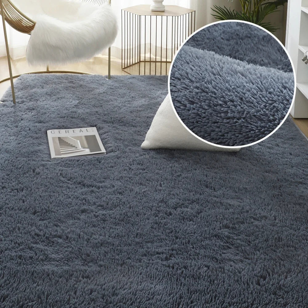 Clearance_VIKAMA Fall and Winter Tie-dye Shaggy Carpet Home Living Room Bedroom Sofa Cushion Coffee Table Cushion Bedside Rug Ca