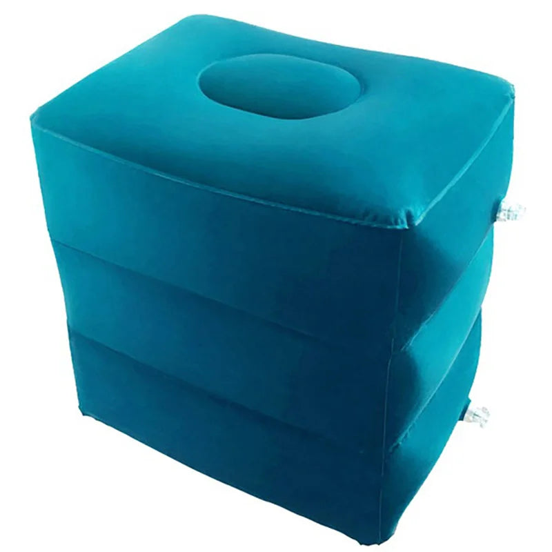 PVC Kids Flight Sleeping Footrest Pillow Resting Pillow On Airplane Car Bus Pillow Inflatable Travel Foot Rest Pillow Foot Pad