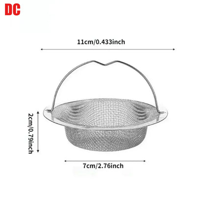 1Pc Stainless Steel Kitchen Sink Filter, Garbage Food Residue/Hair Catcher, Keep Your Bathtub