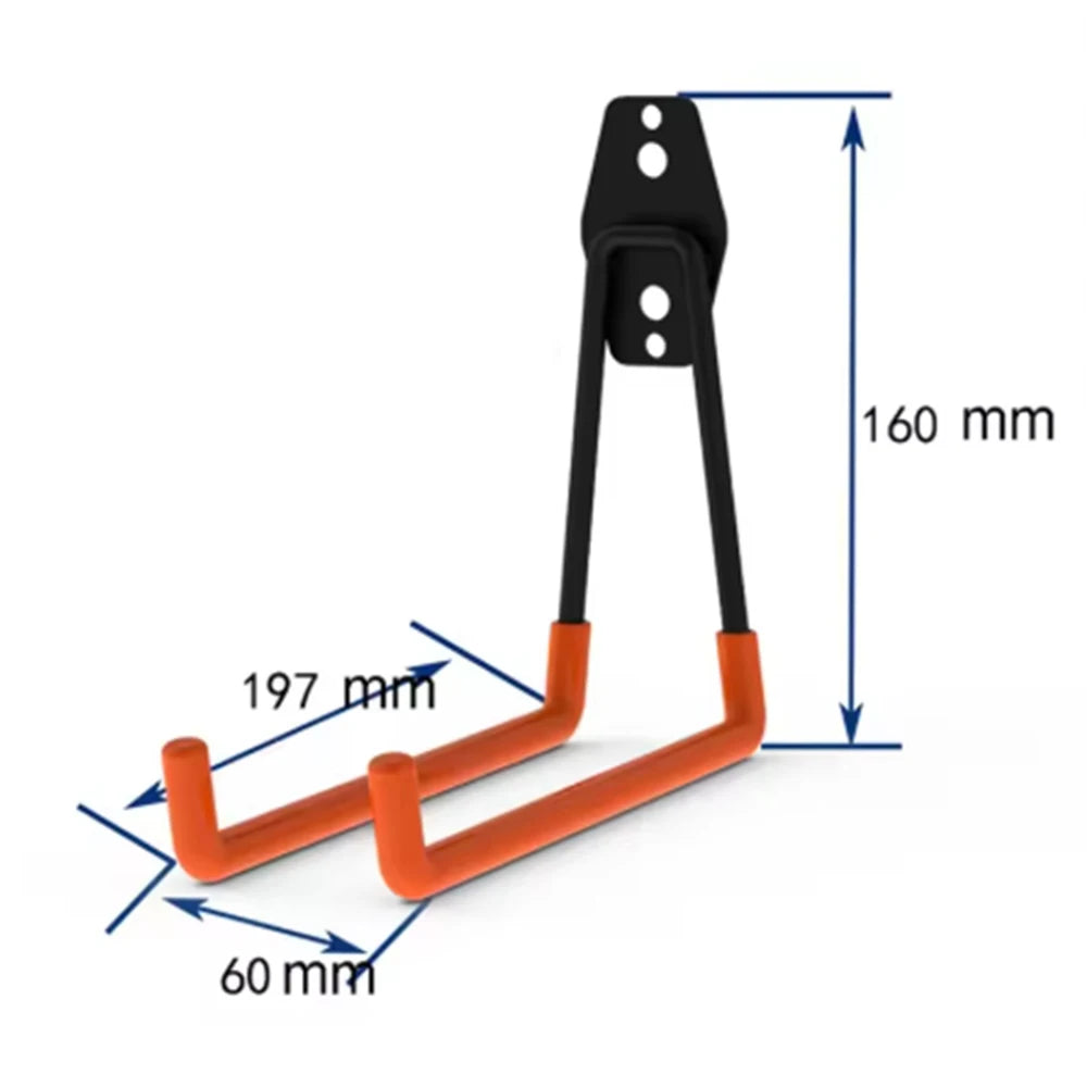 Heavy Duty Metal Hook Garage Organizer Wall Mount Bicycle Hanger Hooks Wall Mount Anti-slip Ladders Storage Hook Garden Tool